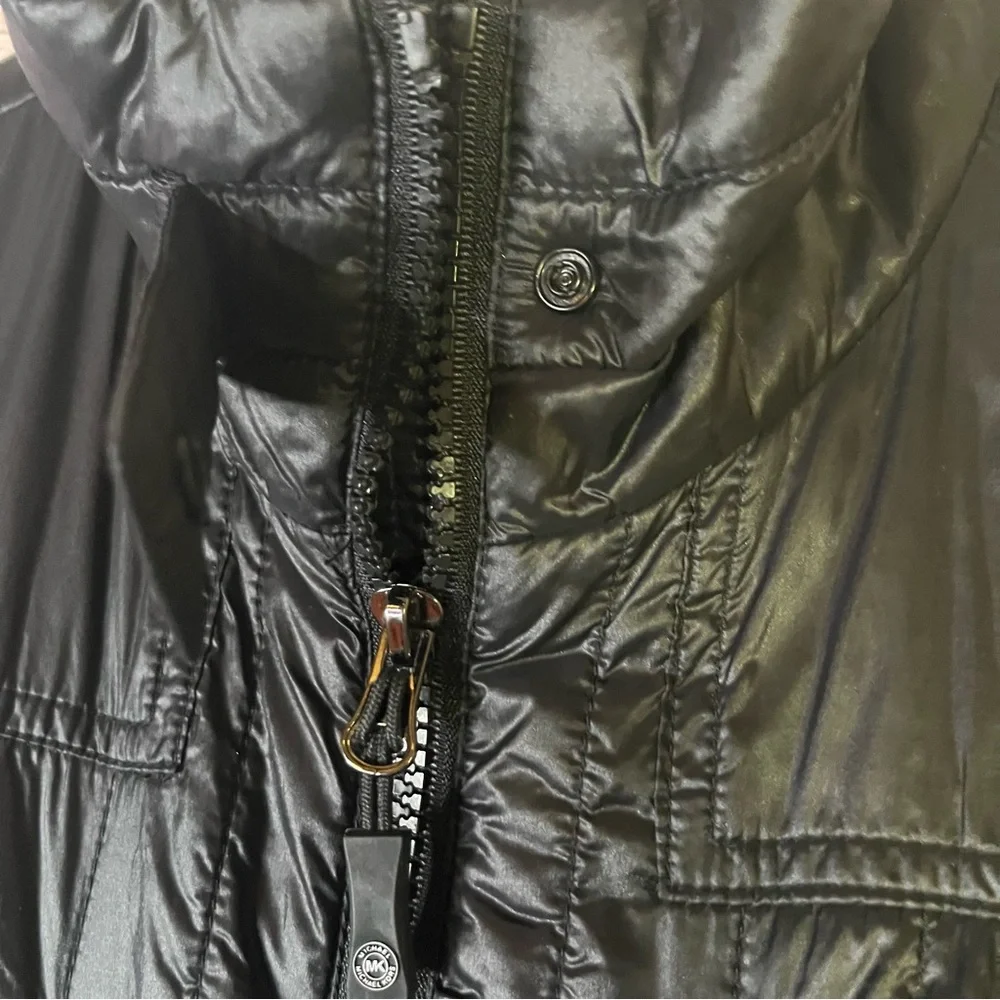 Michael Kors Black Convertible‎ Removable Sleeves Full Zipper Jacket Size Small